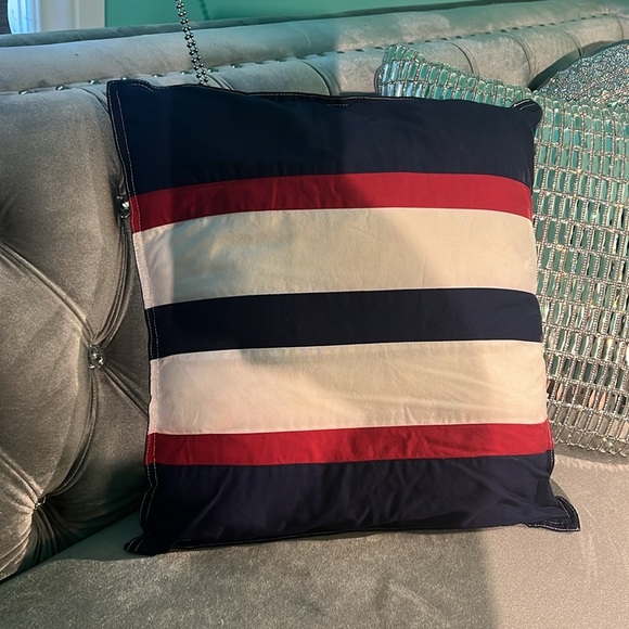 Tommy Hilfiger Striped Pillow - Red, White, and Black - Picture 4 of 10